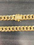 10KT YELLOW GOLD 8.0mm 24inch MIAMI CUBAN LINK Men’s NECKLACE *Financing Available*