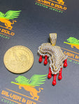 Africa 3D with Red Ruby Pendant
