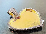 3D HEART PICTURE PENDANT 1 ROW CZ-Diamonds high quality *Free Photo installation*