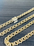 10K Yellow 7.0mm 24inch Gold Solid Chino Link Necklace