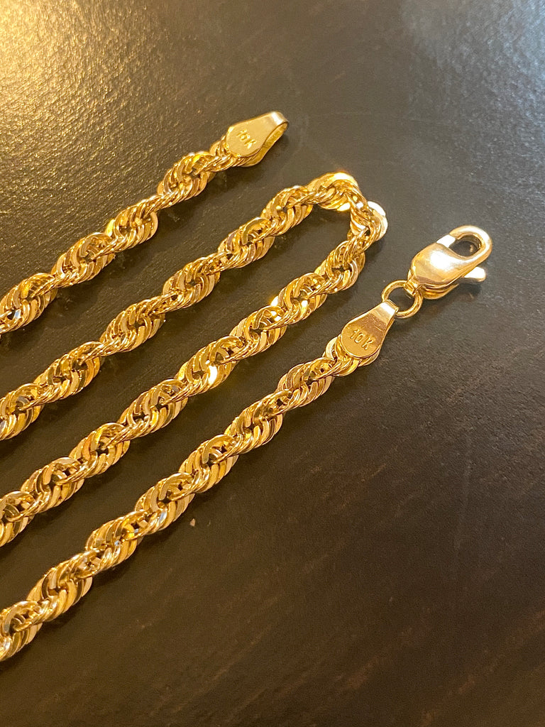 Gold Rope Chain w/Diamond Charm – SMITH + MARA