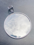 Sterling silver PHOTO PENDANT BAGUETTES  CZ-Diamonds high quality *FREE PICTURE INSTALLATION*