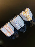 Custom Design Ice-out design Initial Ring with LAB Stones