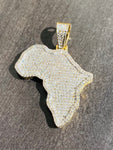 10KT YELLOW GOLD .91ct DIAMOND AFRICA PENDANT