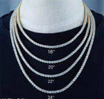 Tennis Men's 4mm Lab Diamonds Necklace